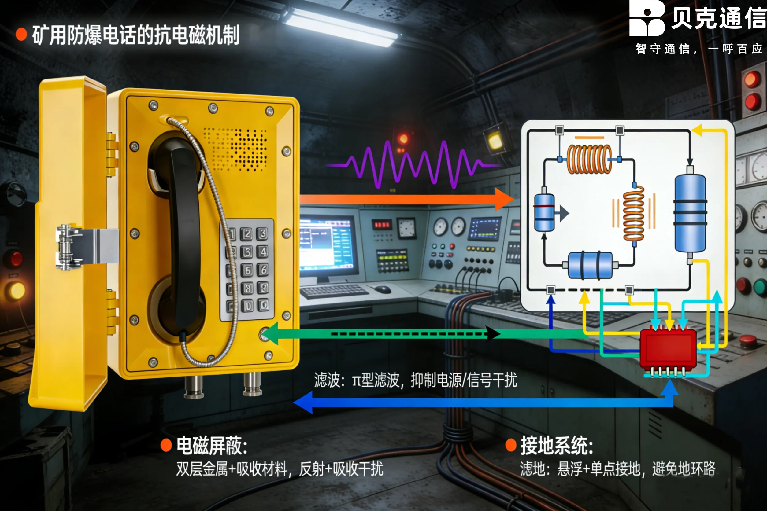 EMC y adaptabilidad ambiental de teléfonos mineros a prueba de explosiones